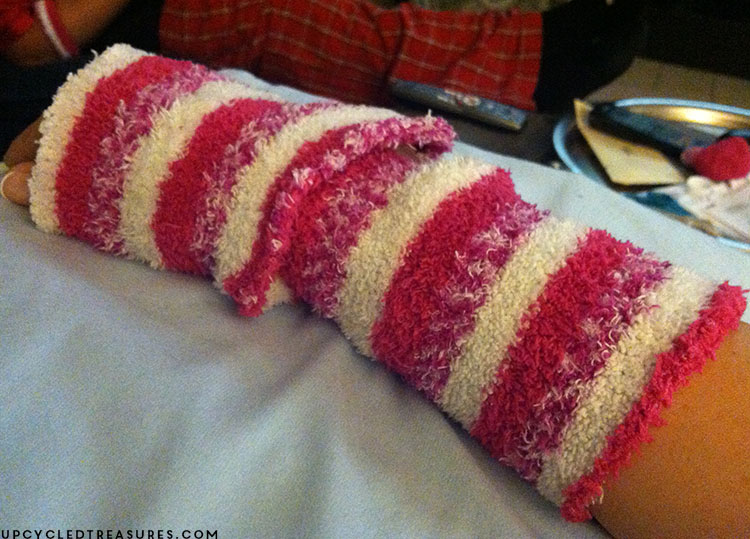 wearing-fuzzy-sock-to-help-with-crps-rsd-pain-upcycledtreasures
