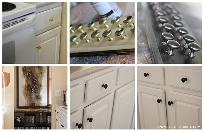 Easy Rental Kitchen Update + A 360 Makeover - How to update a rental kitchen on a budget plus a table gets a 360 makeover. UpcycledTreasures.com 