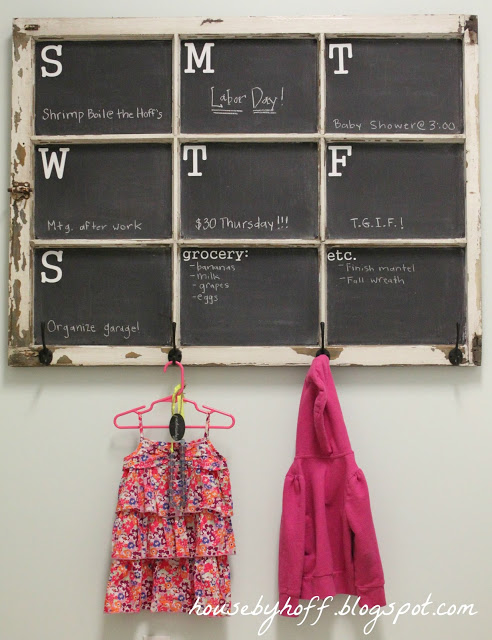 Old Window Chalkboard Calendar via House by Hoff 