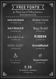 FREE fonts for Rustic Vintage Wedding Invitations | MountainModernLife.com