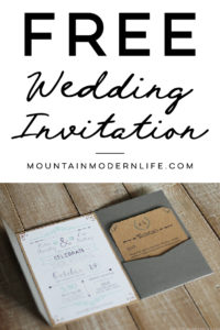 Planning a vintage-inspired or rustic wedding? Download this FREE DIY Rustic Wedding Invitation Template from MountainModernLife.com!