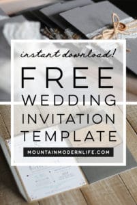Recently engaged and planning a rustic or vintage-inspired wedding? Download this FREE Wedding Invitation Template and print out as many as you need!