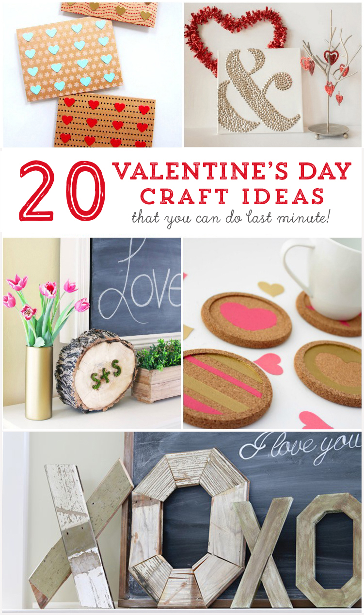 20 Valentine's Day Craft Ideas that you can do last minute! MountainModernLife.com