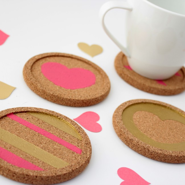 20 Last Minute Valentine Craft Ideas | DIY Valentine Coasters | View From the Fridge