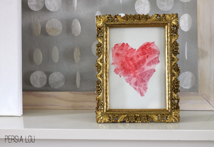 20 Valentine Craft Ideas that you can do last minute | Watercolor Heart Art via Persia Lou