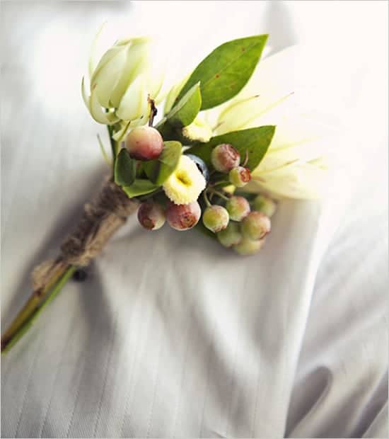 Planning a rustic, vintage, or woodland inspired wedding? Take a look at these 25 Rustic Boutonniere Ideas.