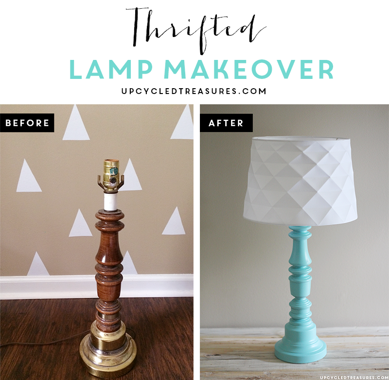 Check out this lamp makeover and see how easy it is to update an old, thrown out lamp into something modern and beautiful! MountainModernLife.com