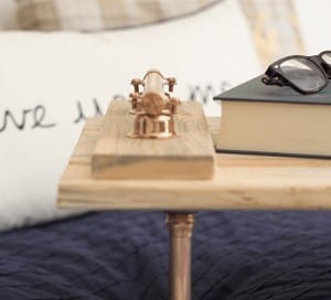 diy rustic modern tray with copper pipes mountainmodernlife.com