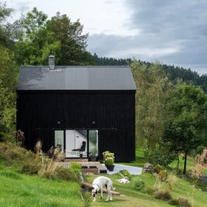 Looking for exterior home inspiration? Check out these 15 Modern Rustic Homes with Black Exteriors! MountainModernLife.com