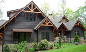 Looking for exterior home inspiration? Check out these 15 Modern Rustic Homes with Black Exteriors! MountainModernLife.com