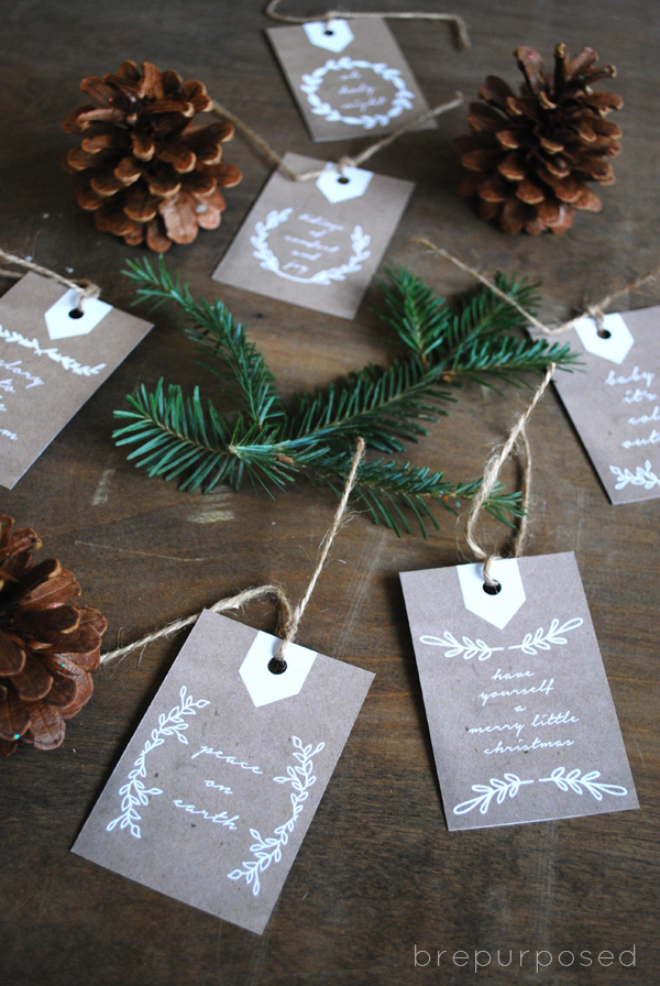 FREE Printable Holiday Gift Tags - Brepurposed