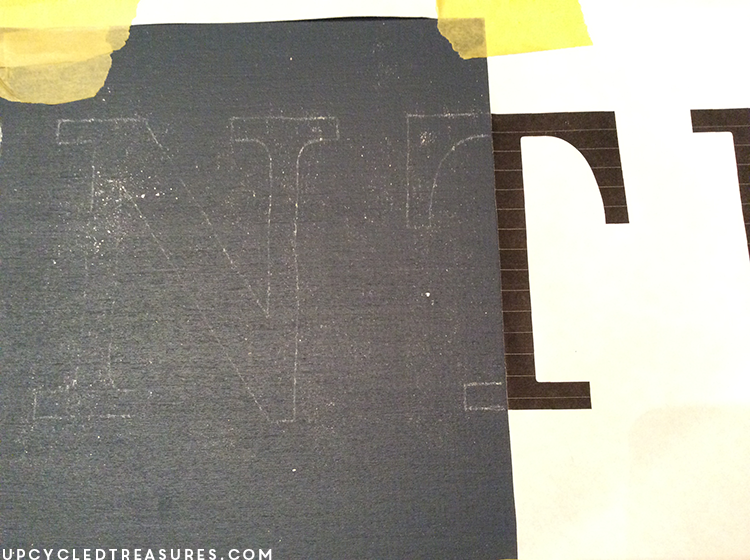 DIY Wall Art Using Easy Design Transfer - Oh Darling Let's be Adventurers -upcycledtreasures.com