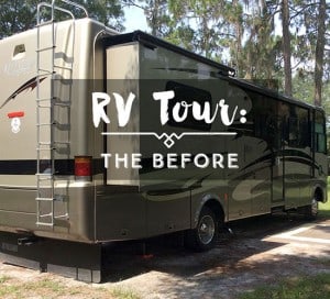 RV motorhome tour before makeover tiffin openroad mountainmodernlife.com