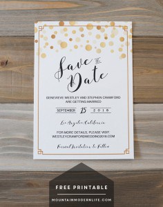 FREE Printable Save the Date Template | MountainModernLife.com