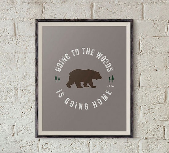 FREE printable going to the woods is going home quote mountainmodernlife.com