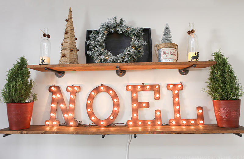 Come see how we created a cozy vibe for the holidays with our dining room Christmas decor! MountainModernLife.com