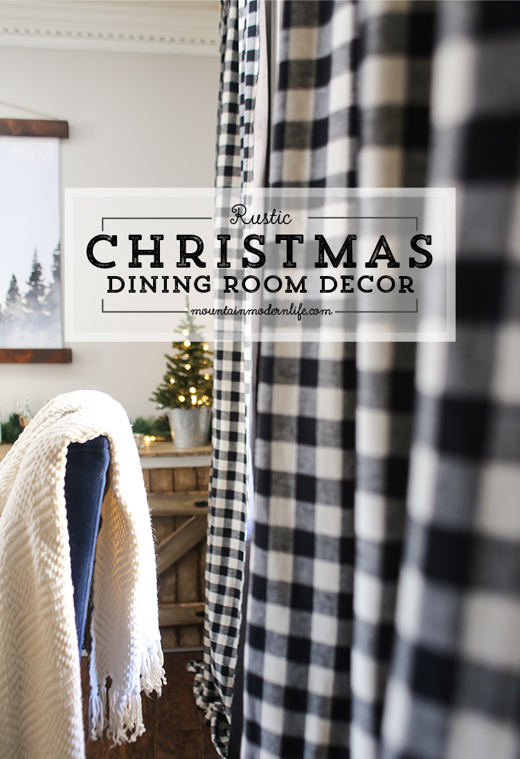 Come see how we created a cozy vibe for the holidays with our dining room Christmas decor! MountainModernLife.com