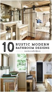 Rustic Modern Bathroom Designs