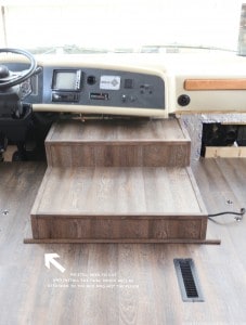 Looking for ways to update the RV engine access cover? Check out how we made this custom RV doghouse cover for our 2008 Tiffin Allegro Open Road 32LA!