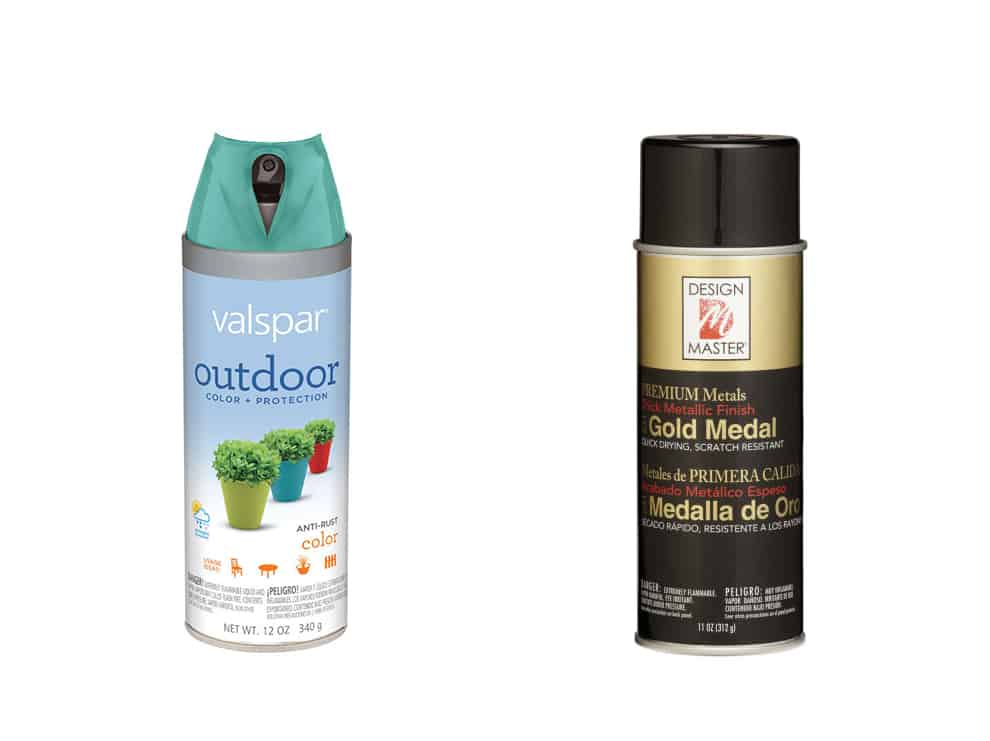 spray paint used for modern painted candle holders