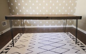 DIY Rustic Hairpin Style Desk | MountainModernLife.com