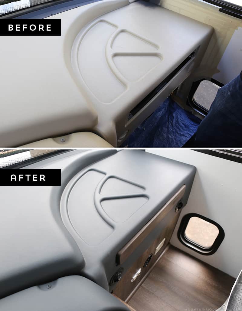 Thinking about painting the dash of your motorhome or vehicle? Come see how easy it is to update your RV dashboard! | MountainModernLife.com