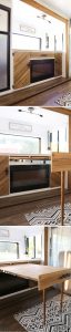 Whether you live in a small space, or are looking for space saving ideas, you've gotta check out this hidden DIY pull-out table that was built inside a RV! MountainModernLife.com