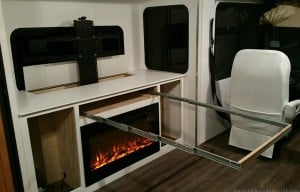 diy telescoping table desk in motorhome
