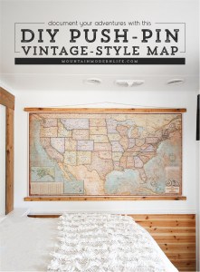 Document your Adventures with a DIY Push Pin Vintage-Style Map
