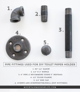 Looking to add character to your bathroom? See how you can make this rustic toilet paper holder in less than 5 minutes! MountainModernLife.com