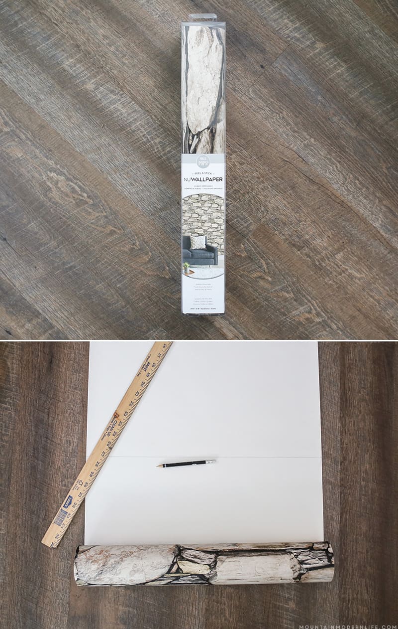Do you rent, own a RV or just need some temporary wall decor ideas? See how you can create a rustic accent wall that you can easily remove!