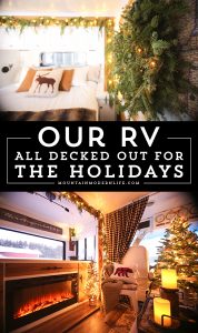 RV Christmas Home Tour - Come see how we decorated our tiny home on wheels for the holidays! MountainModernLife.com