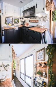 RV Christmas Home Tour - Come see how we decorated our tiny home on wheels for the holidays! MountainModernLife.com