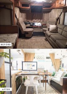 Could you live in less than 300 square feet? See how this outdated motorhome was completely transformed into a rustic modern RV! MountainModernLife.com