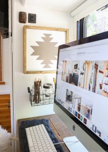See how easy it is to make this simple rustic modern art, the perfect way to add Southwest or Navajo-inspired design to your home or RV! MountainModernLife.com