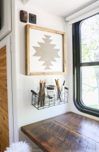 See how easy it is to make this simple rustic modern art, the perfect way to add Southwest or Navajo-inspired design to your home or RV! MountainModernLife.com