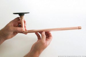Rustic Modern DIY Paper Towel Holder using Copper Pipe Fittings | MountainModernLife.com