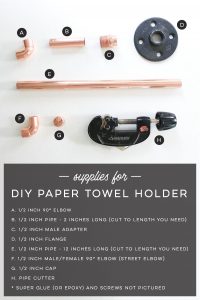 Rustic Modern DIY Paper Towel Holder using Copper Pipe Fittings | MountainModernLife.com