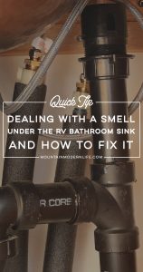 how to get rid of that funky smell under rv bathroom sink