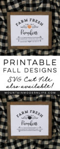 See how easy it is to make this Farm Fresh Pumpkins Sign from a Printable using this image transfer method! Perfect for decorating your own home or to give away as gifts. MountainModernLife.com