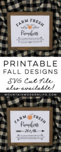 See how easy it is to make this Farm Fresh Pumpkins Sign from a Printable using this image transfer method! Perfect for decorating your own home or to give away as gifts. MountainModernLife.com
