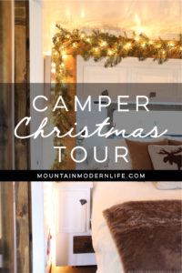 Cabin-Inspired Christmas in the Camper! Come see how we decorated our RV for the holidays! MountainModernLife.com