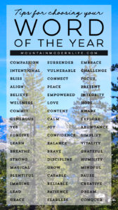 Resolutions not working for you? Ditch that system and try this instead! 5 Steps to Choosing your 2018 Word of the Year | MountainModernLife.com