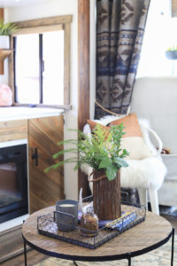 Curtains behind Captain's Chairs in RV | MountainModernLife.com