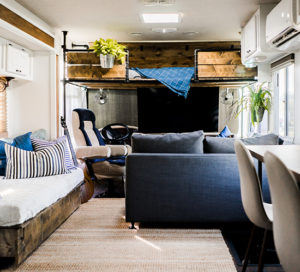 Camper Design Vibes: Modern Meets Rustic in this Creative RV Renovation from This Little Adventure! Featured on MountainModernLife.com