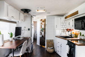 Camper Design Vibes: Modern Meets Rustic in this Creative RV Renovation from This Little Adventure! Featured on MountainModernLife.com
