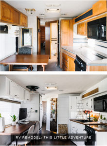 Camper Design Vibes: Modern Meets Rustic in this Creative RV Renovation from This Little Adventure! Featured on MountainModernLife.com