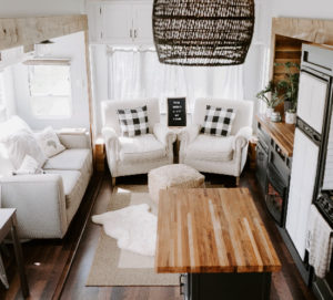 Tour this modern farmhouse-inspired fifth wheel from The Arrow Anglers! MountainModernLife.com