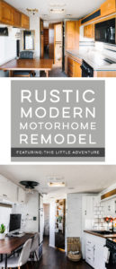 Camper Design Vibes: Modern Meets Rustic in this Creative RV Renovation from This Little Adventure! Featured on MountainModernLife.com