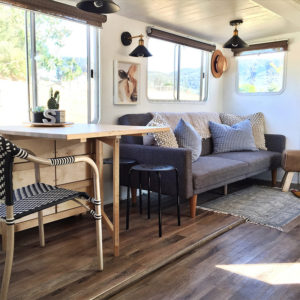 Tour this California Country Travel Trailer Renovation from Kalifornia Kountry of Instagram! Featured on MountainModernLife.com